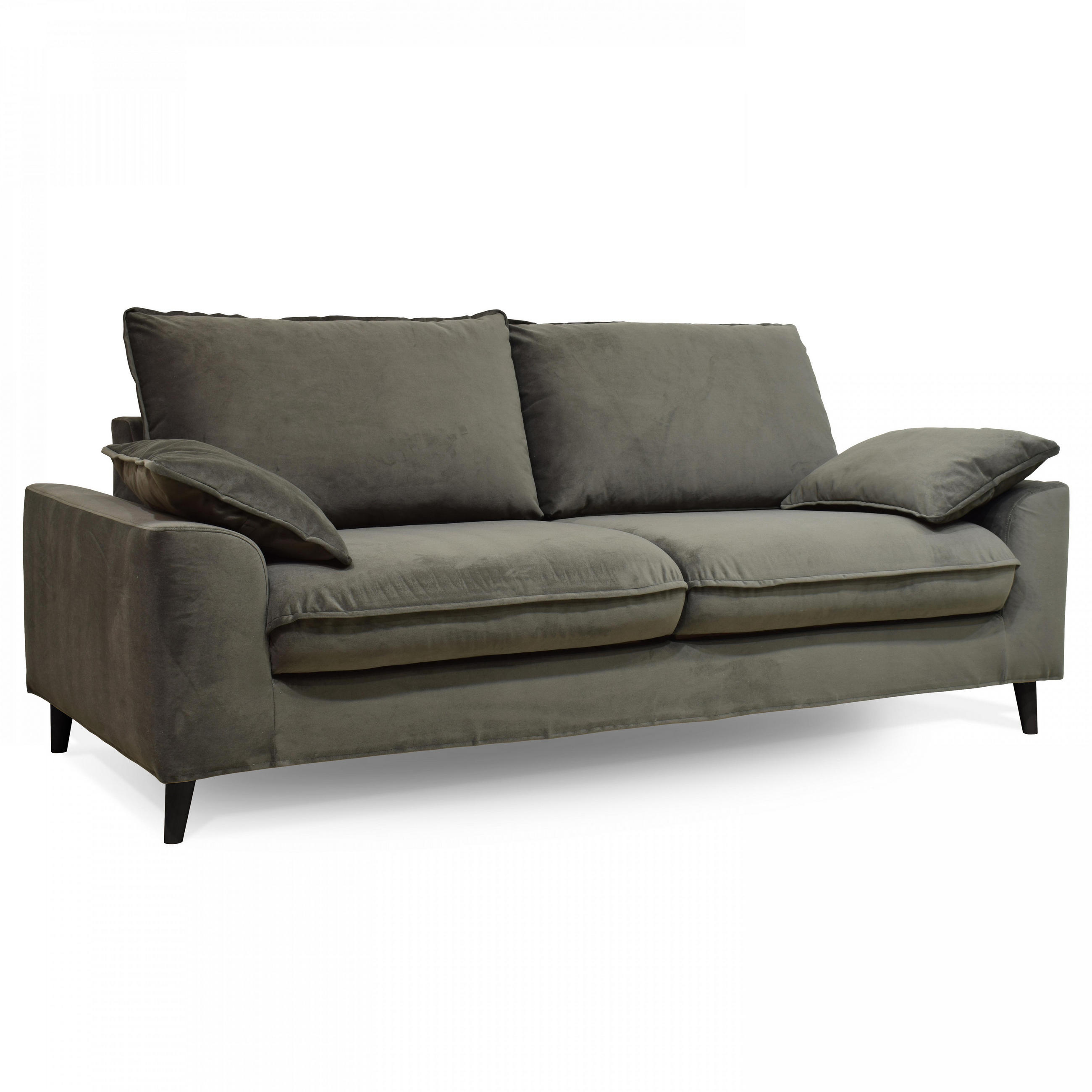 3-SITZER-SCHLAFSOFA, Stoff, Grün - Grün, Textil (97/88/205cm) - Oviala