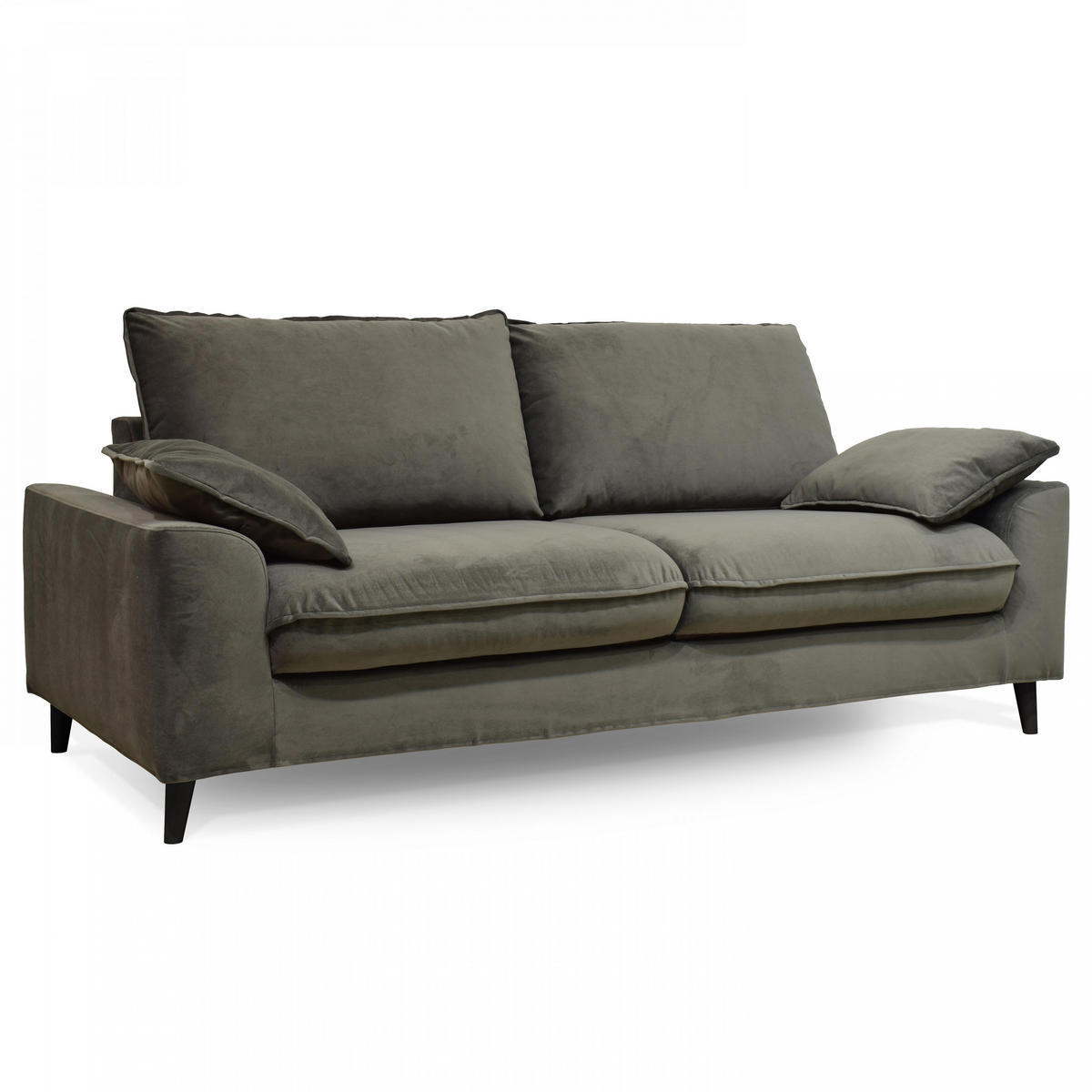 3-SITZER-SCHLAFSOFA, Stoff, Grün - Grün, Textil (97/88/205cm) - Oviala
