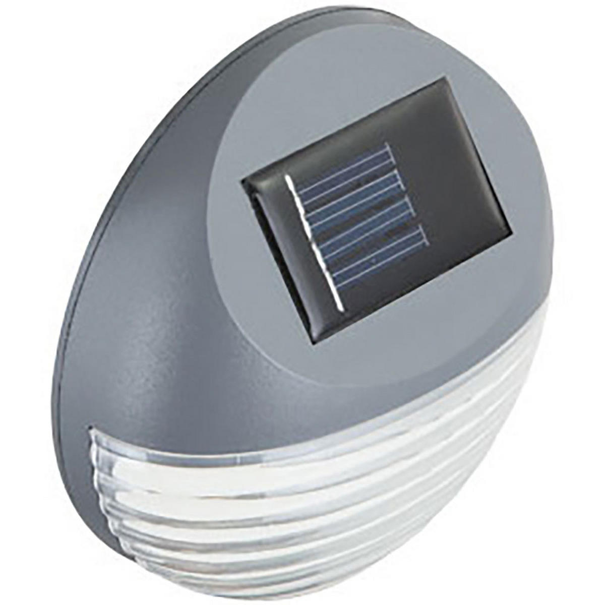 LED ZAUNLEUCHTE Kunststoff Grau - Grau, Kunststoff (4/4/4cm)