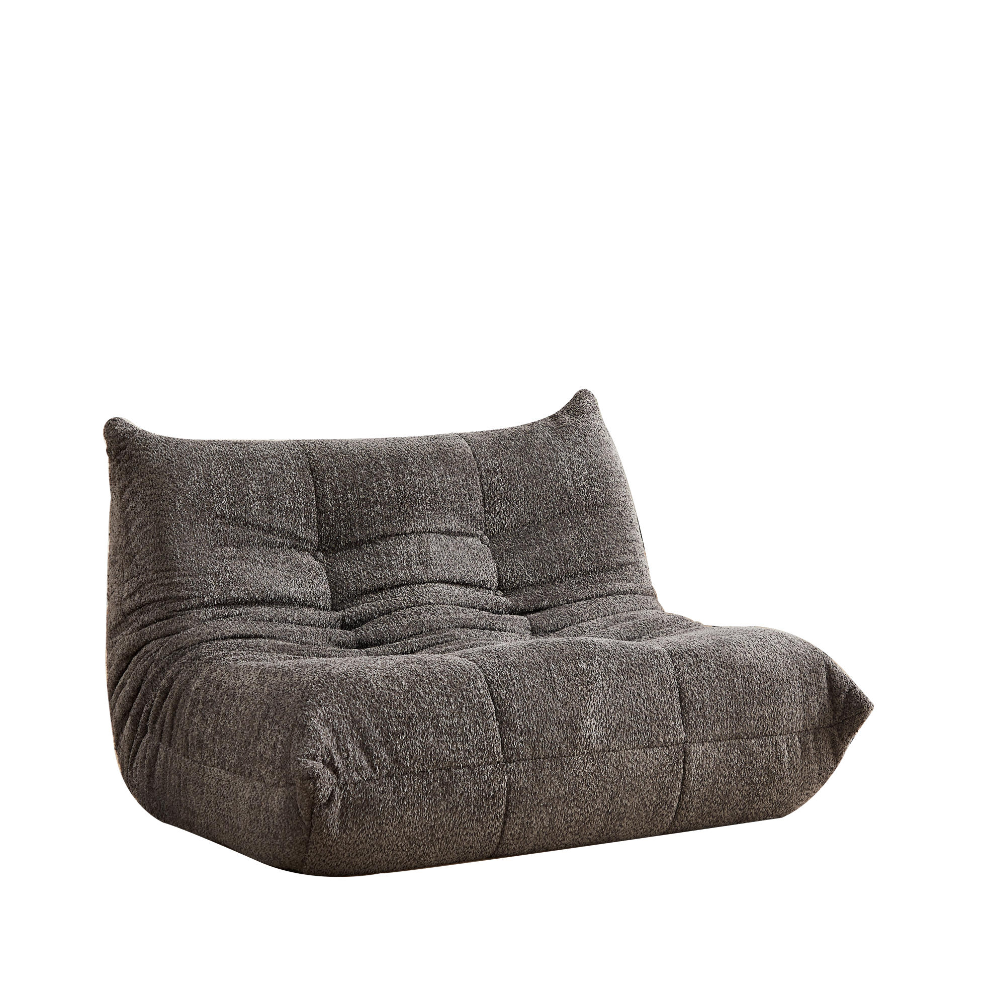 SOFA aus Chenille Grau ohne Montage - Grau, Kunststoff (99/83/127cm) - Beauniv