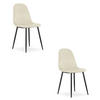 ESSZIMMERSTUHL 2-er Set DAPI beiger Sitz - Beige, Textil (44.5/87.5/50.5cm) - Valora