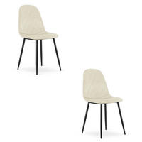 ESSZIMMERSTUHL 2-er Set DAPI beiger Sitz - Beige, Textil (44.5/87.5/50.5cm) - Valora