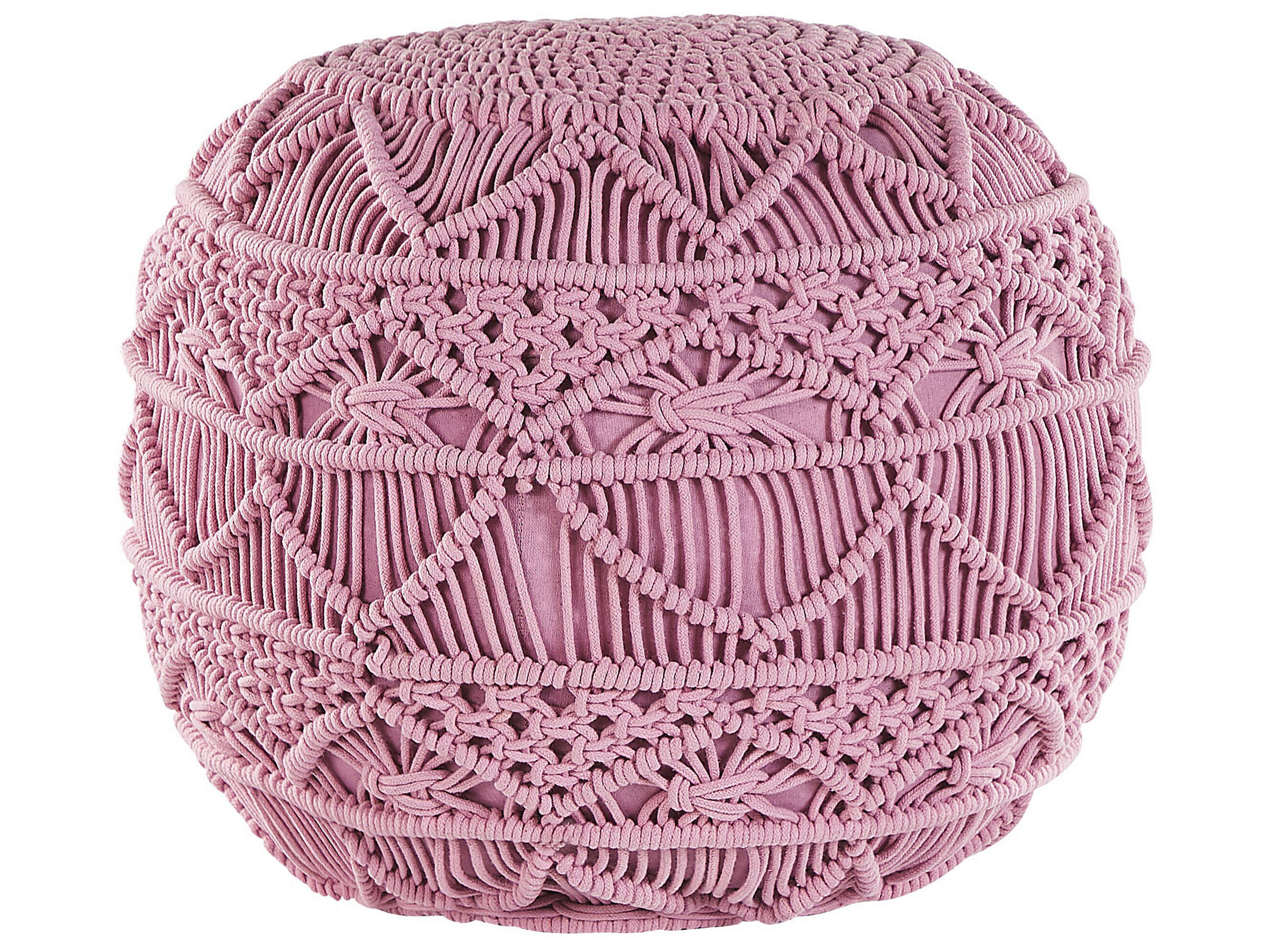 POUF Kayseri 40/40/40 cm - Pink, Naturmaterialien/Textil (40/40/40cm) - Beliani