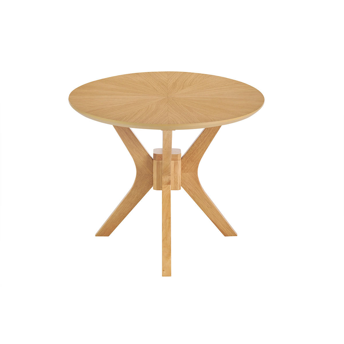 COUCHTISCH Oval Eiche Hell L90 DIELLI - Eiche Bianco, Holz (90/60/45cm) - Miliboo