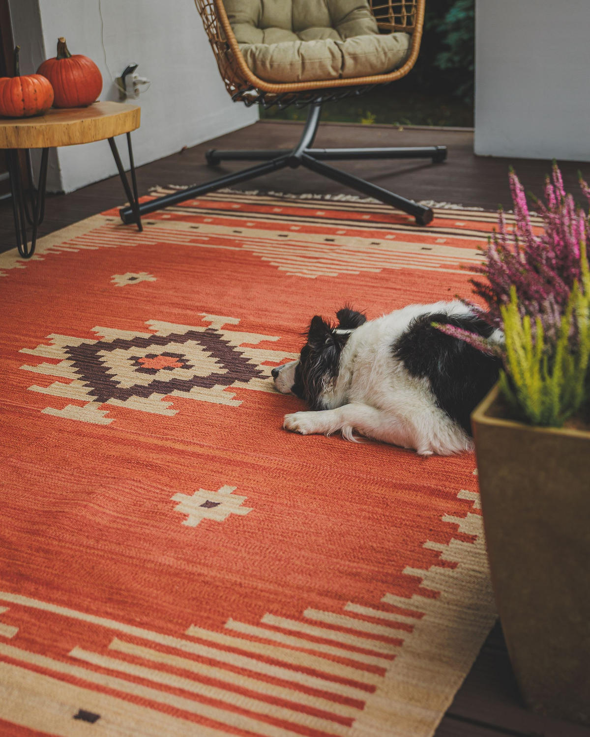 KELIM-TEPPICH Gavar 300/200 cm - Orange, Textil (200/300cm) - Beliani