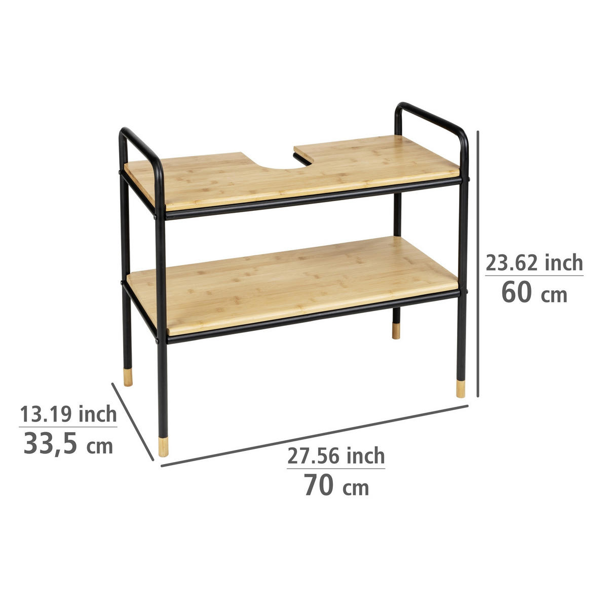 WASCHBECKENUNTERSCHRANK Loft 70/60/33,5 cm - Beige, Naturmaterialien (70/60/33.5cm)