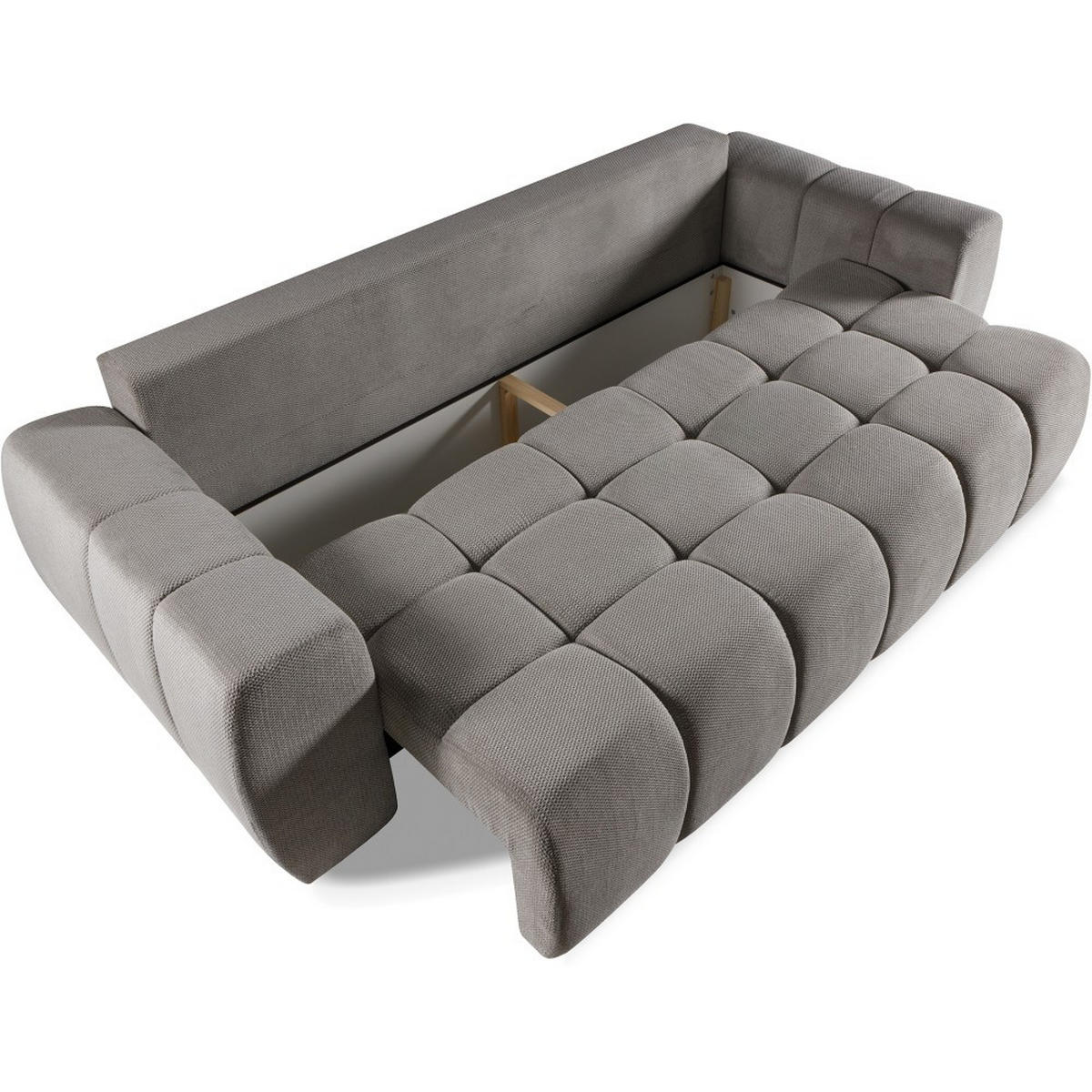 SCHLAFSOFA 3-Sitzer Favi mit Schlaffunktion, Grau - Grau, Textil (263/93/105cm) - Beautysofa