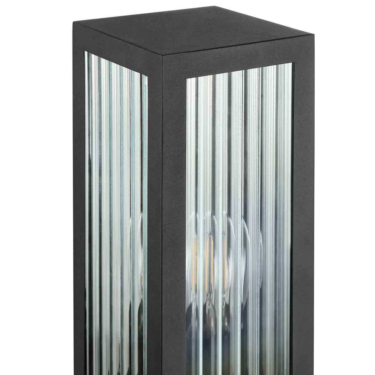 LED AUßENLEUCHTE Getta Schwarz 10/10/50 cm - Schwarz, Metall (10/10/50cm) - Brilliant