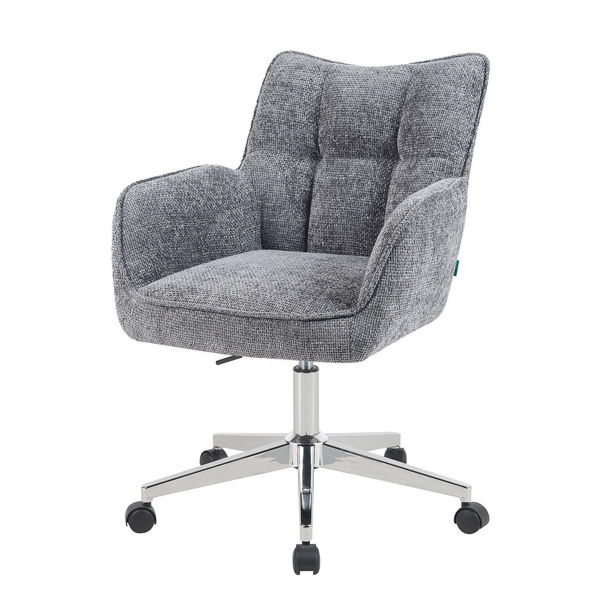 BÜROSTUHL Mika-Tabea - Chromfarben/Grau, Textil/Metall (59/81/66cm) - DUBI Möbel