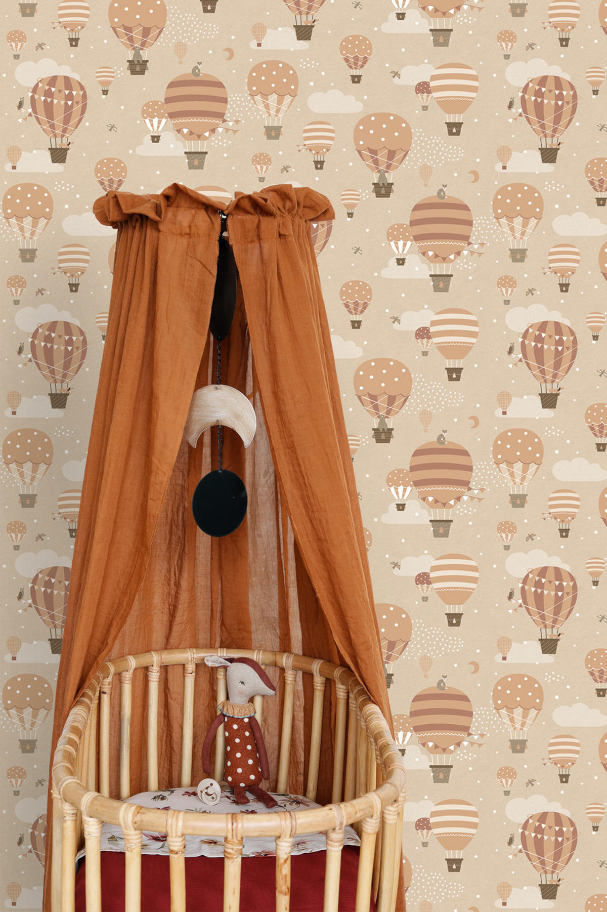 TAPETE Luftballons 53 cm x 10.05 m - Beige, Papier (53/0.1cm) - ESTAhome