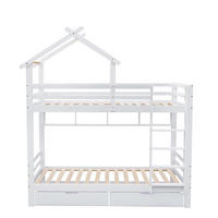 HAUSBETT Kiefer 90/200 cm Weiß - Weiß, Holz/Holzwerkstoff - Raumix