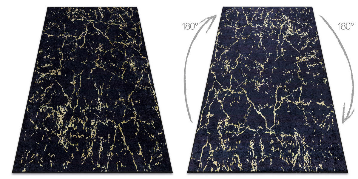 TEPPICH Miro 160/220 cm - Schwarz, Textil (160/220cm) - rugsX