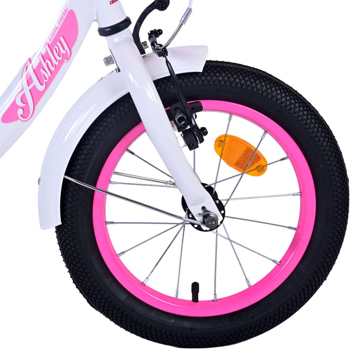KINDERFAHRRAD Ashley - Mädchen - 14 Zoll - Rücktritt + Handbremse - Weiß - Weiß, Metall (46cm) - TPFSports