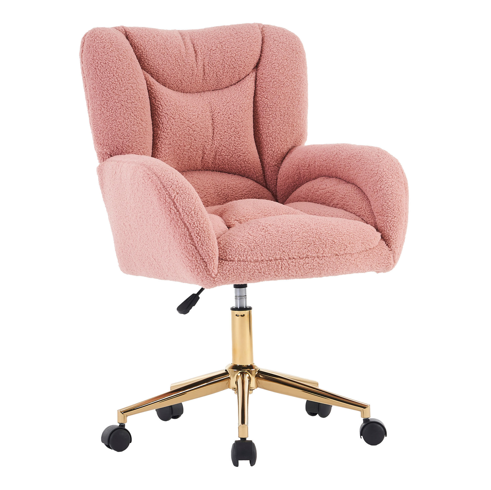 DREHSTUHL höhenverstellbar 64 x 62 x 92,5 cm Teddy Pink - Pink, Kunststoff (62/92.5/64cm) - Meubliv
