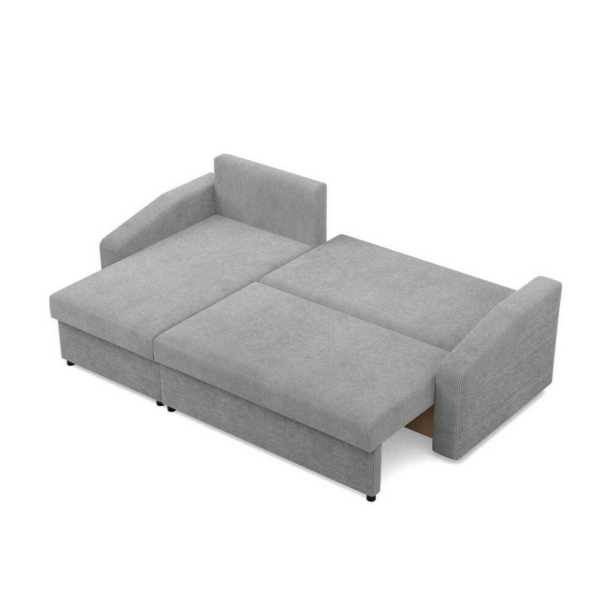 ECKSOFA Neo mit abgeschrägter Armlehnen hellgrau - Hellgrau, Textil (231/140cm) - SIMKAM Furniture