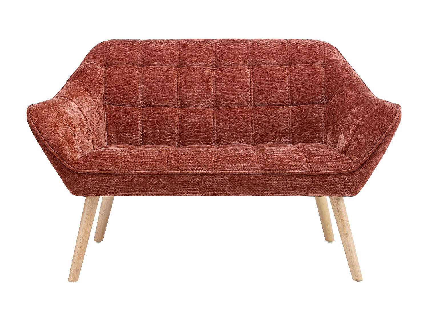 SOFA ohne Schlafmöglichkeit - 2 Personen - Stoff - Terracotta - - Terracotta, Textil (127/77/73cm) - Vente-Unique