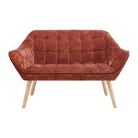 SOFA ohne Schlafmöglichkeit - 2 Personen - Stoff - Terracotta - - Terracotta, Textil (127/77/73cm) - Vente-Unique