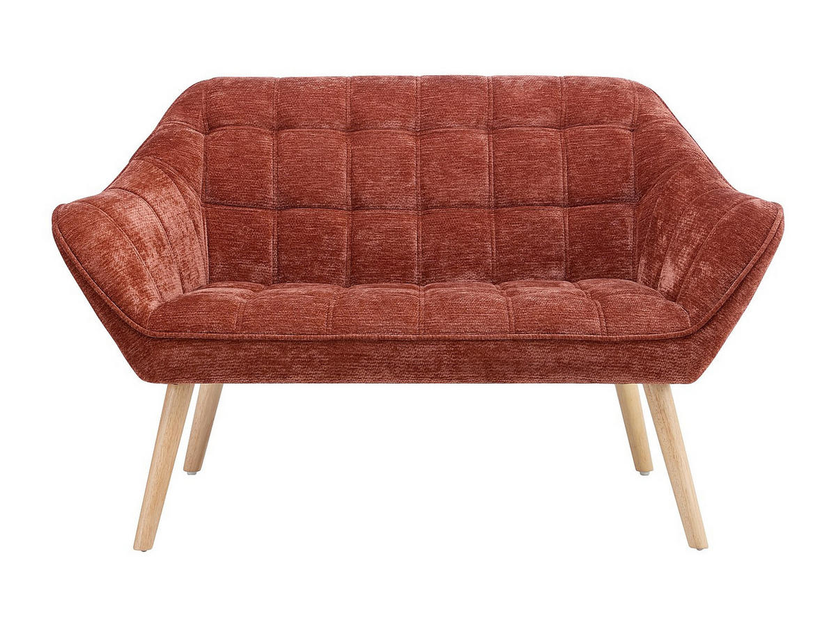 SOFA ohne Schlafmöglichkeit - -Sitzer - Stoff - Terracotta - - Terracotta, Textil (127/77/73cm) - Vente-Unique