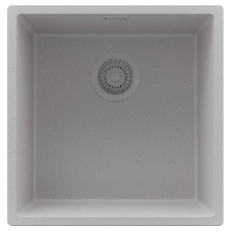 SPÜLBECKEN London Slim, 2-er set Grau 46/47 cm 1 Becken + Ablauf-Set ab 50er Unterschrank - Grau, Kunststoff (46/20/47cm) - Primagran