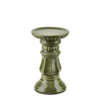 KERZENHALTER Yarine grün 10/10/16.5 cm Keramik - Grün, Kunststoff (10/16.5/10cm) - Mondex