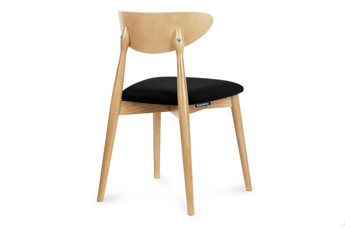 ESSZIMMERSTÜHLE RABI (2er-Set), schwarz / Eiche hell - Eichefarben/Schwarz, Holz/Buchenholz (47/79/45cm) - KONSIMO®