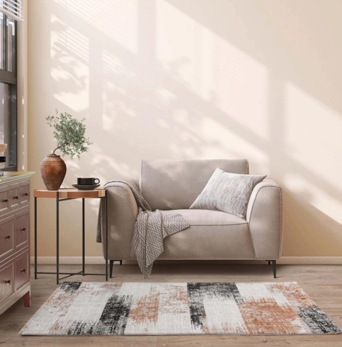 TEPPICH modern Wohn-/Schlafzimmer Naturfaser DORO Grün 60x90 cm - Olivgrün, Naturmaterialien (60/90cm) - Novatrend