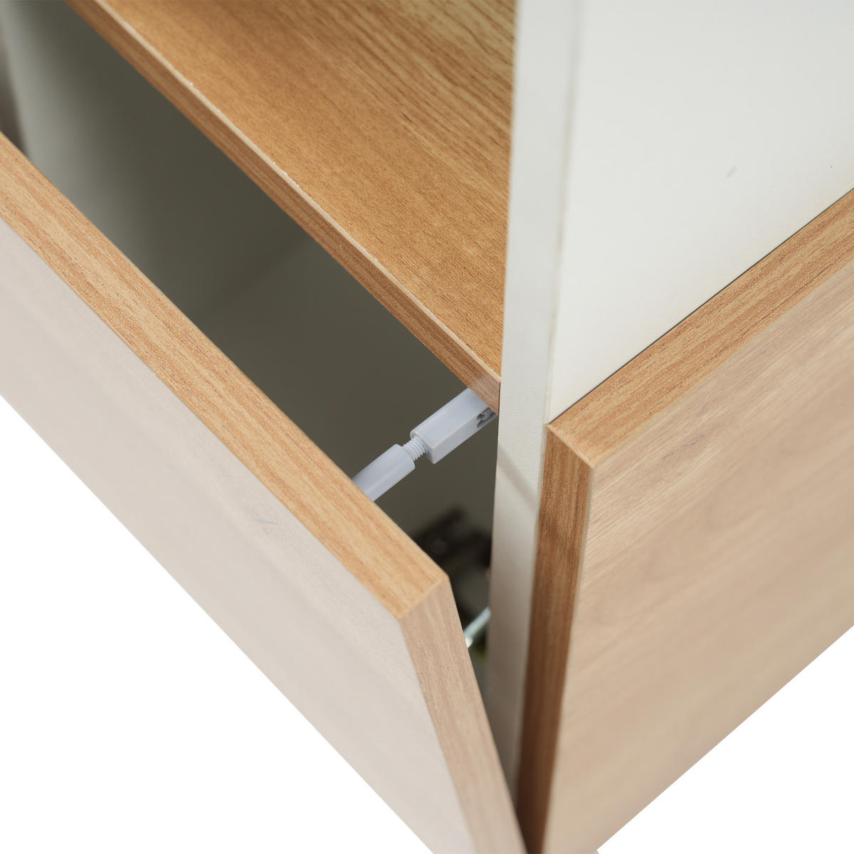 SIDEBOARD in Weiß Anrichte mit Stauraum,mit Schubladen Wohnräume,B130/T40/H70cm - Weiß, Holzwerkstoff (130/70/40cm) - STILVORA