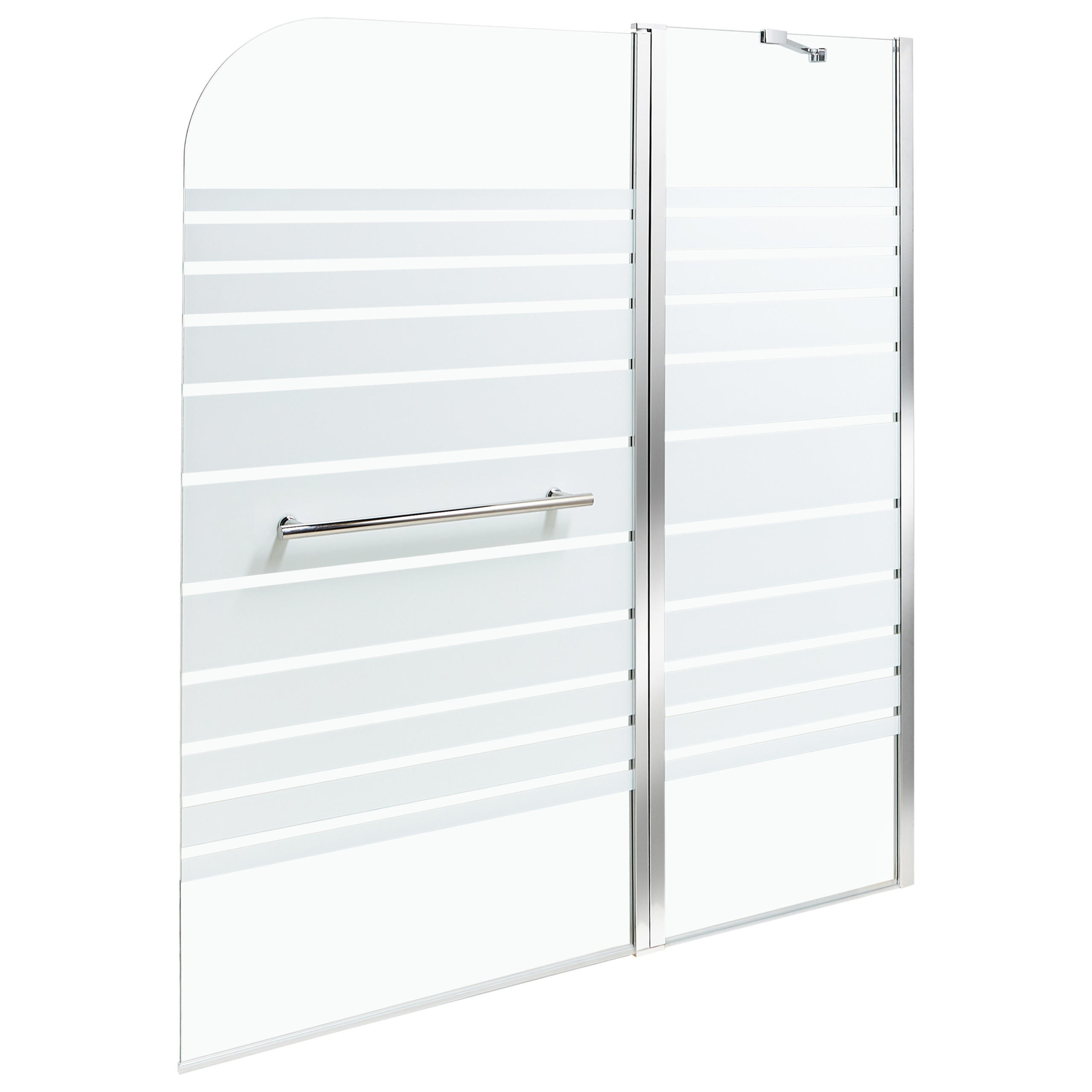 BADEWANNENAUFSATZ 140/120 cm Silber Tuapi - Transparent/Silberfarben, Glas (120/140cm) - Beliani