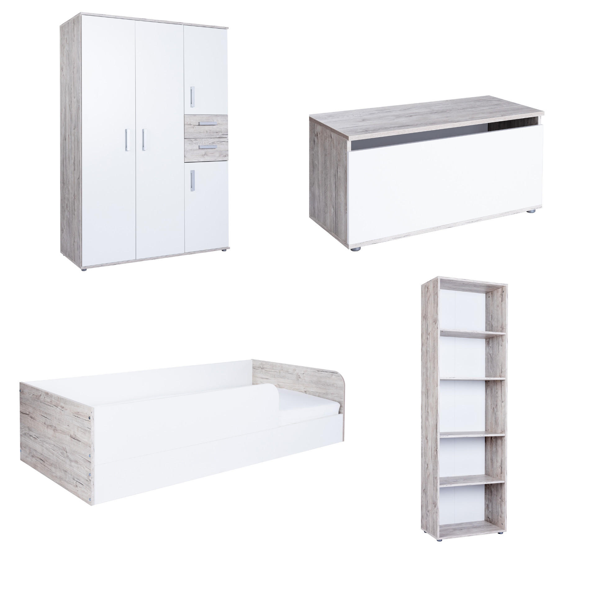 Thumbnail - arthur berndt Kinderzimmer, Eiche, Kunststoff, 3 Fächer, 2 Schubladen, 1x1x1 cm, Blauer Engel, Hergestellt in Deutschlan...