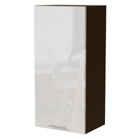 KÜCHENHÄNGESCHRANK Essen W4/45 Weiß Hochglanz / Lava Matt 45 / 32,5 / 96cm - Dunkelgrau/Weiß Hochglanz, Holz/Holzwerkstoff (45/96/32.5cm) - Feldmann-Wohnen