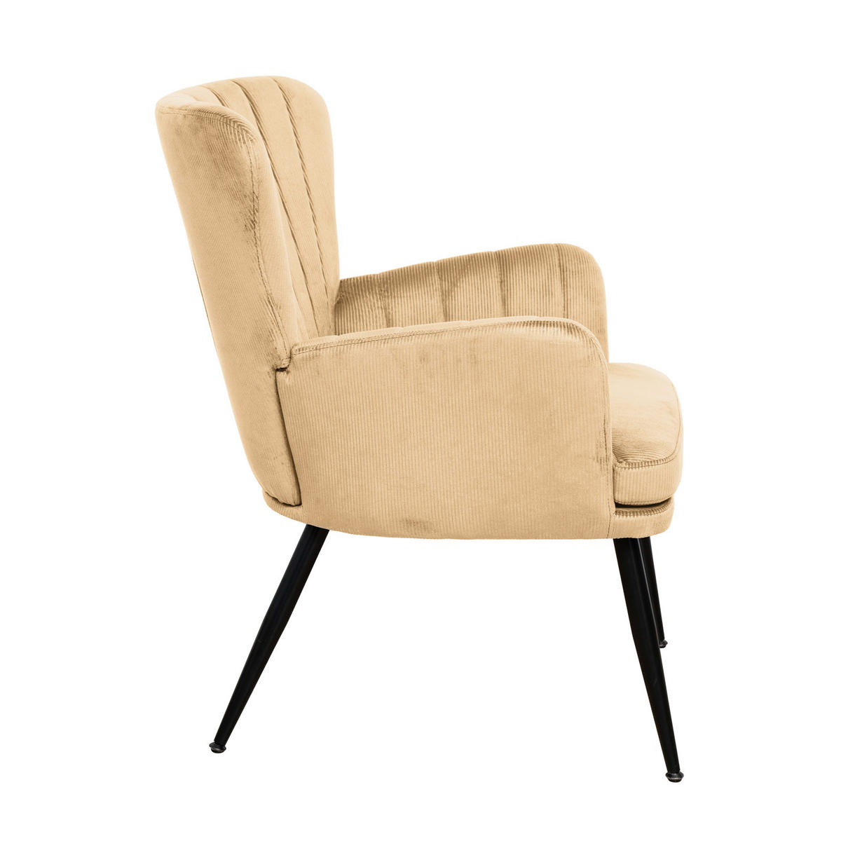 SESSEL SANSA Cord Beige - Beige, Textil (64/85/66cm) - SVITA
