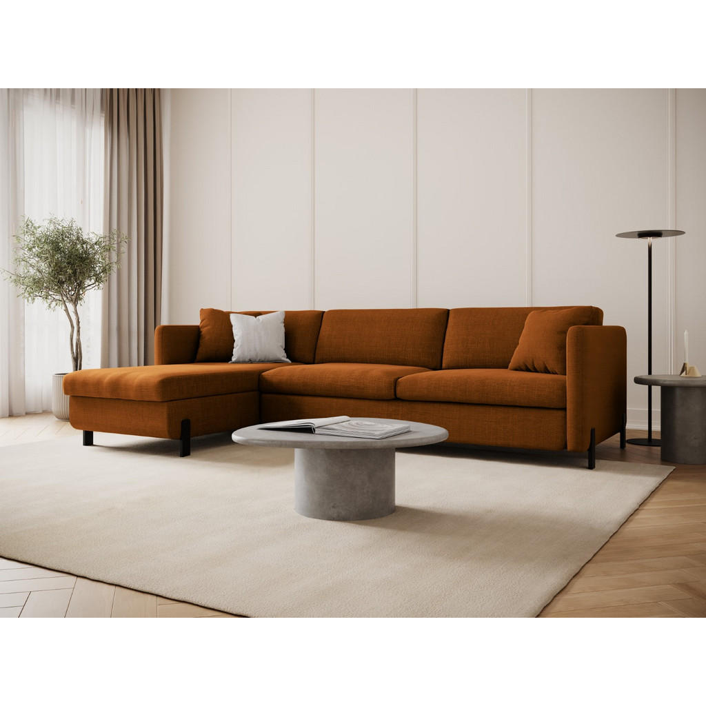 Thumbnail - Micadoni Ecksofa, Orange, Textil, 5-Sitzer, L-Form, 280x170 cm, Hergestellt in Europa, Oeko-Tex®, Wohnzimmer, Sofas & Co...