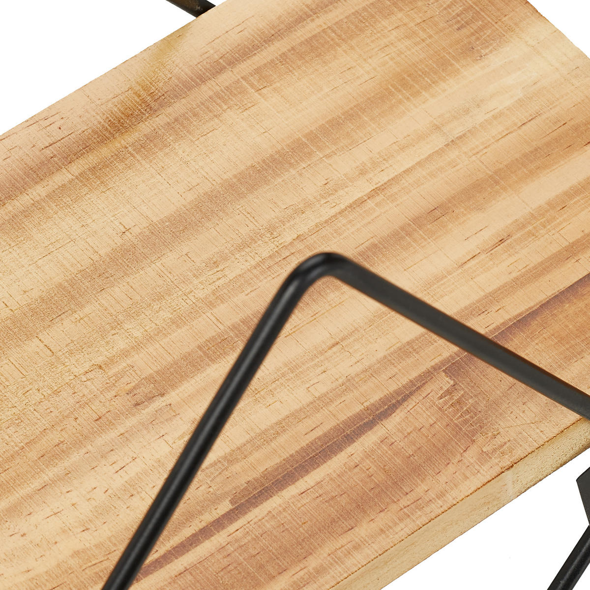 WANDREGAL - Hellbraun, Holzwerkstoff/Metall (30/30/15cm) - Relaxdays