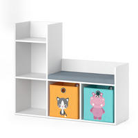 KINDERSITZBANK Luigi Weiß 107.2 x 88.6 cm mit 2 Faltboxen opt.1 - Weiß, Holzwerkstoff (107.2/88.6/30.9cm) - Vicco