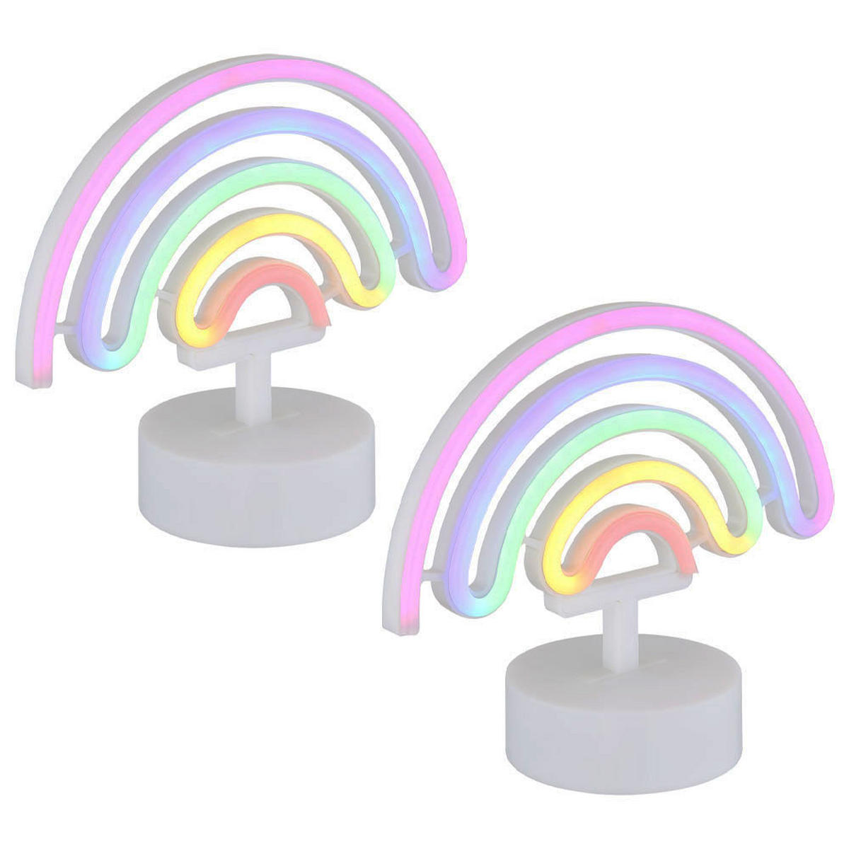 LED TISCHLEUCHTE Pelangi Weiß - Weiß, Kunststoff (22.5/10/19.5cm) - Globo Lighting