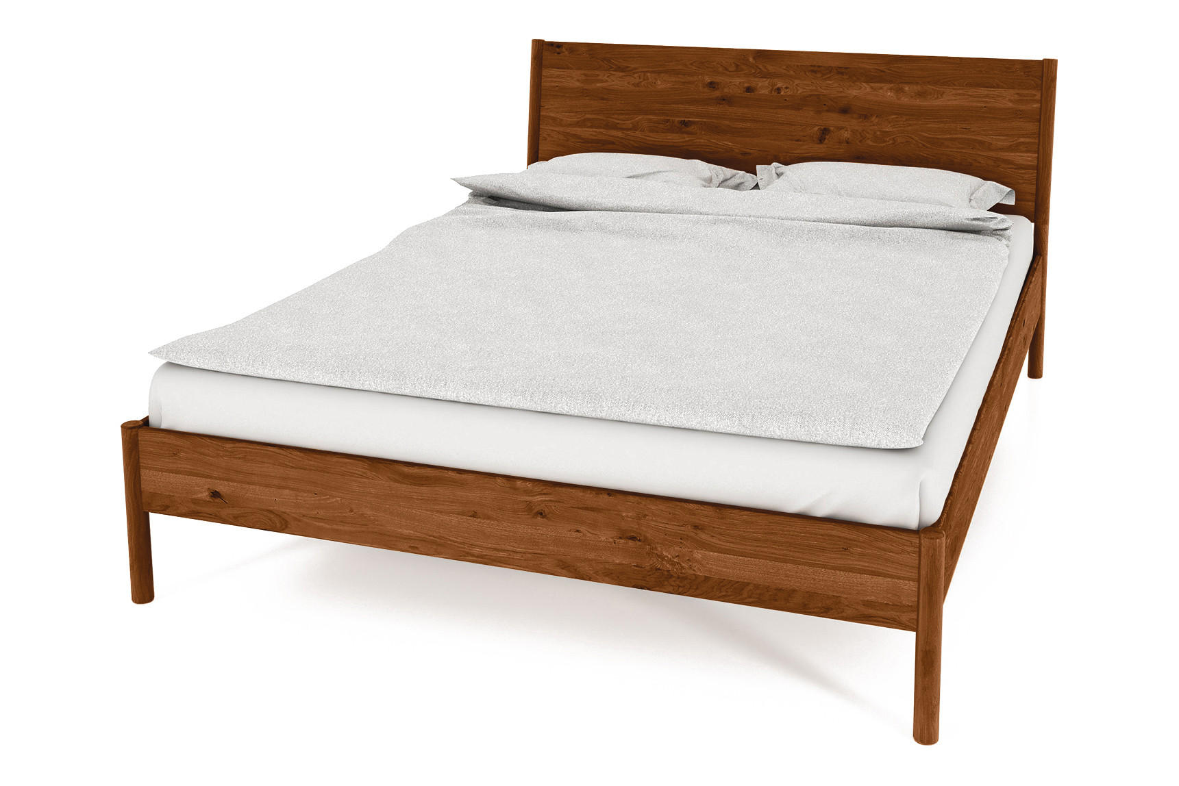 BETTGESTELL INA 160x220 Wildeiche - Mokka, Holz (160/220cm) - byoak