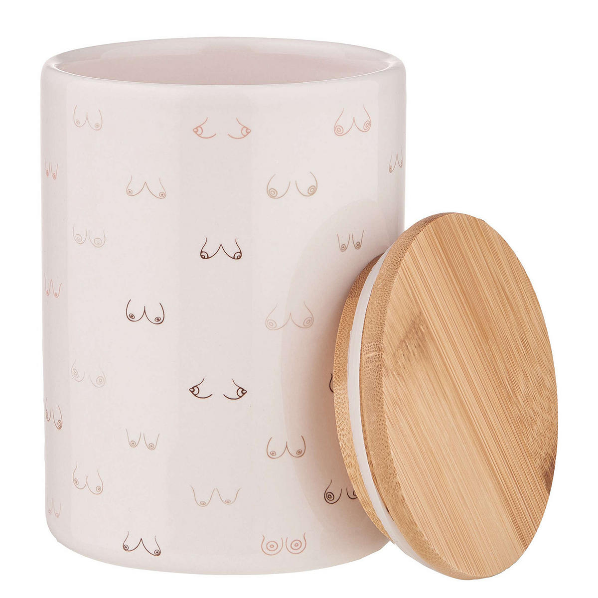 AUFBEWAHRUNGSDOSE Queen It - Beige, Keramik/Holz (10/14/10cm) - Butlers