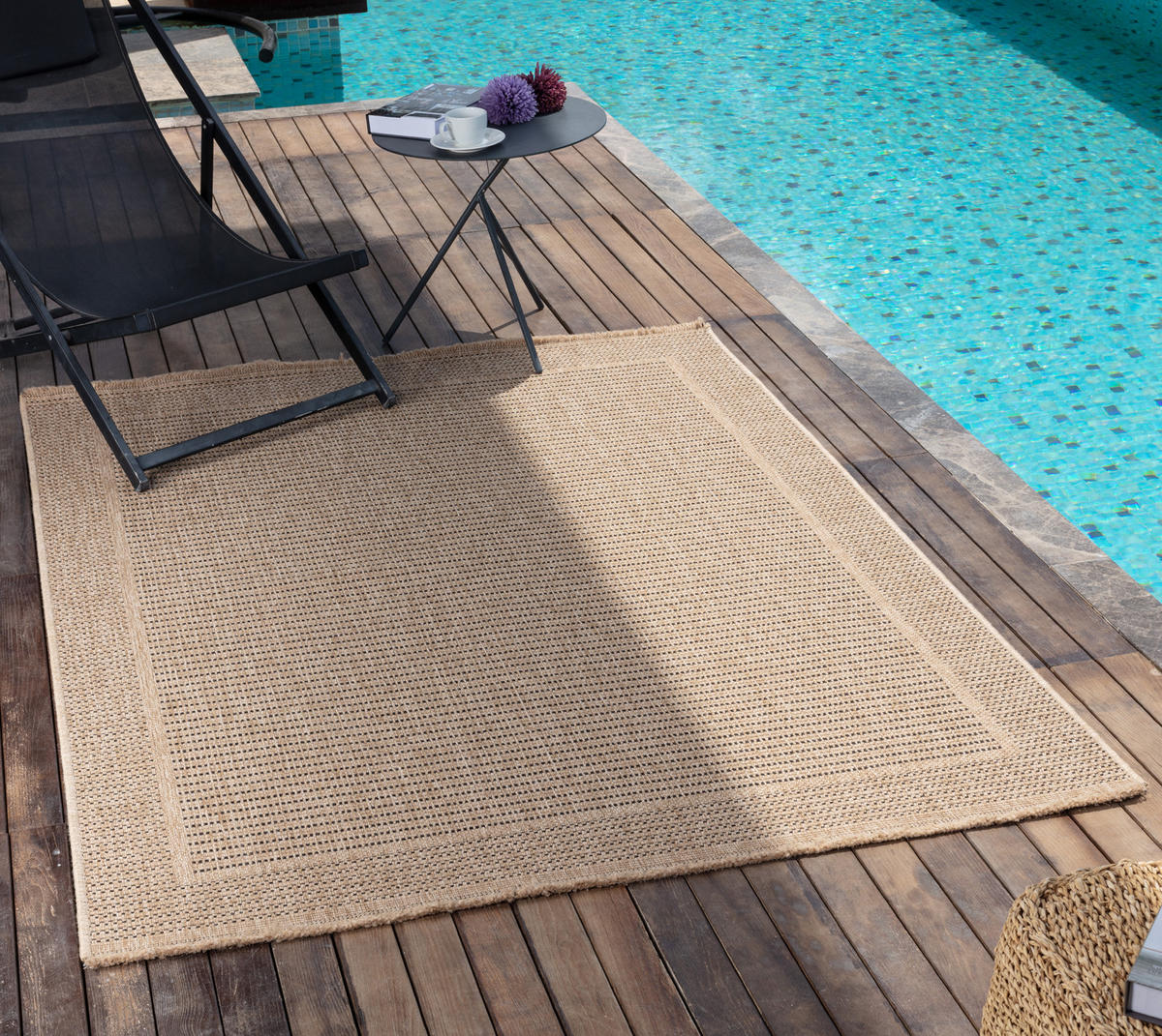OUTDOORTEPPICH Jute-Optik 160/213 cm Beige - Braun, Kunststoff/Textil (160/213cm) - LIVABLISS