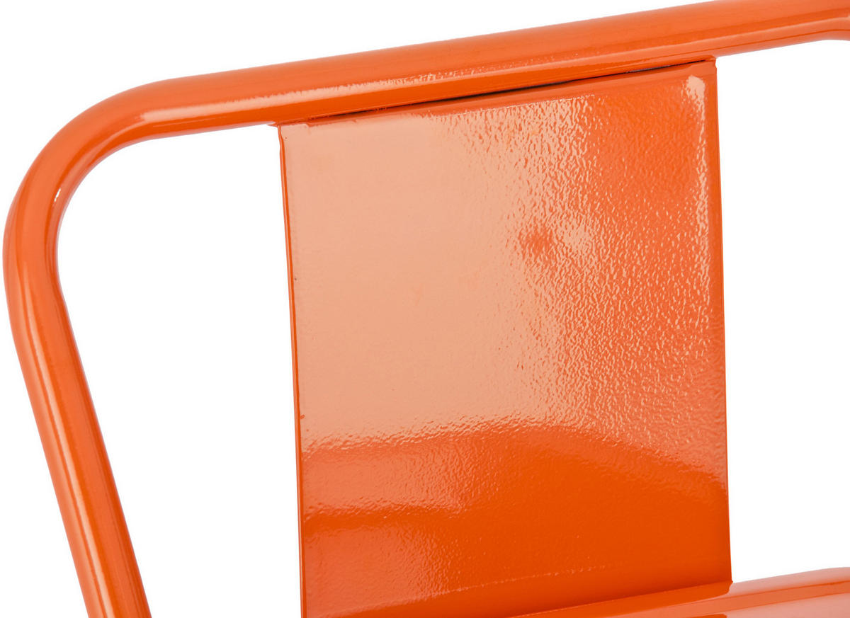 BARHOCKER 4er Set Metall orange - Orange, Metall (44/96/43cm) - CLP