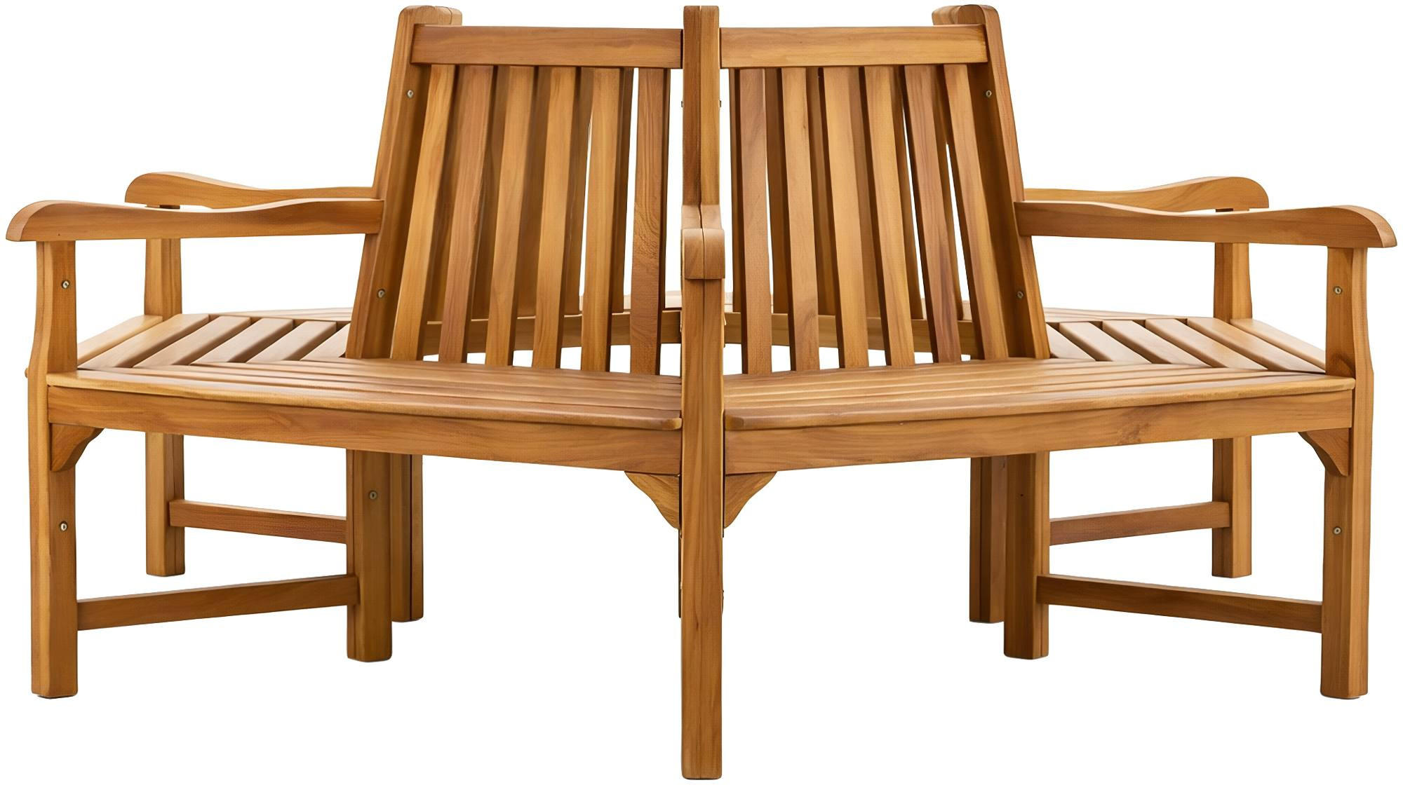 GARTENBANK 200/200 cm Holz Teak - Teakfarben, Holz (200/90/200cm) - CLP