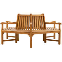 GARTENBANK 200/200 cm Holz Teak - Teakfarben, Holz (200/90/200cm) - CLP