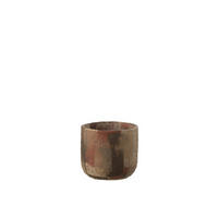 BLUMENTOPFE MILTOS - Töpferei - Gelb - S - Ø 15 cm - Gelb, Keramik (15/13cm) - J-Line