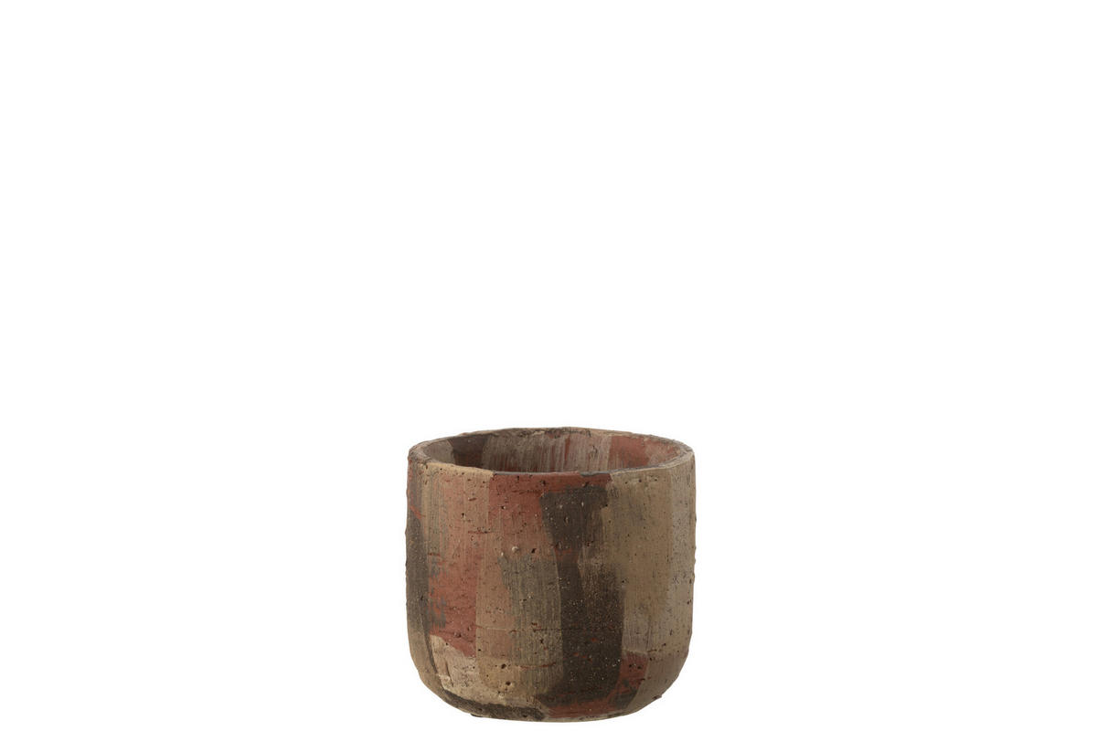BLUMENTOPFE MILTOS - Töpferei - Gelb - S - Ø 15 cm - Gelb, Keramik (15/13cm) - J-Line