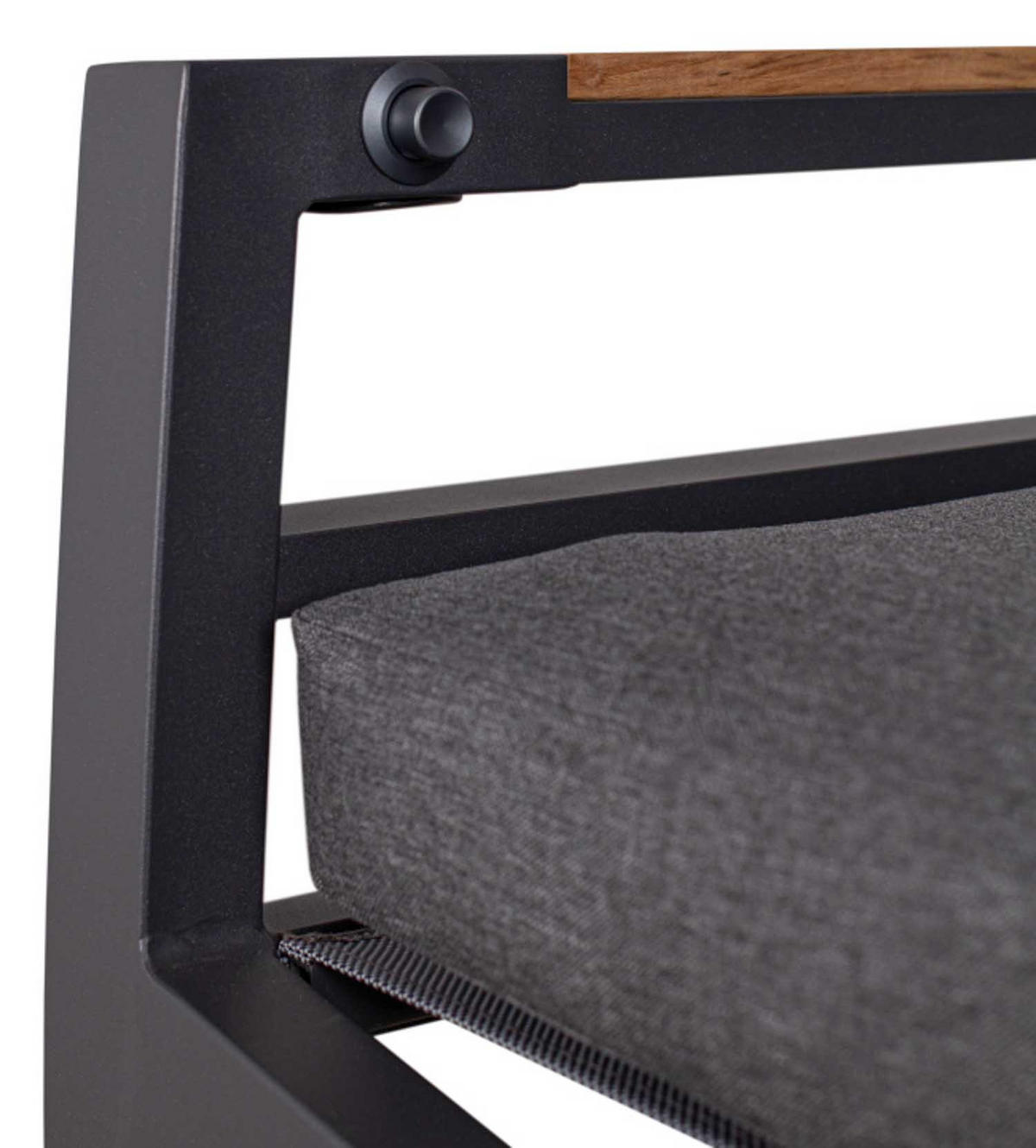 RELAXSESSEL Sevilla Alu/Textilene inkl. Kissen anthrazit - Grau, Metall (78/122/62cm) - Mr. Deko