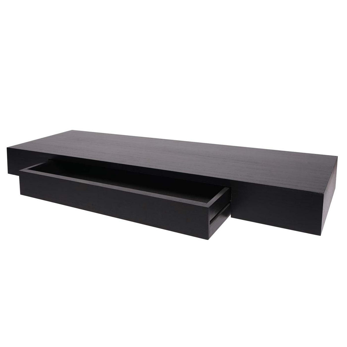 WANDREGAL SCHUBLADE Schwarz - Schwarz, Holz (80/8/25cm) - MCW