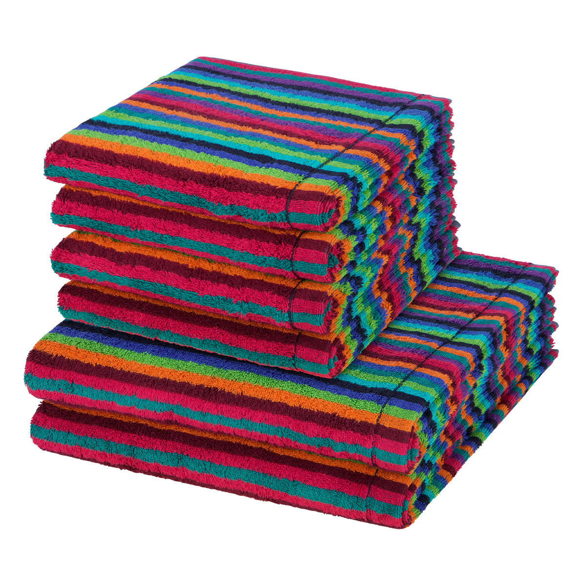 FROTTIERSET Lifestyle 6-teilig - Multicolor, Textil (50/100cm) - Cawoe