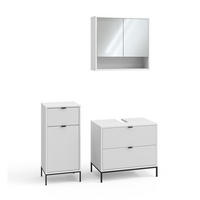 BADMÖBEL-SET Eliza Weiß 3 Teile - Weiß, Holzwerkstoff (70/63/45.1cm) - Vicco
