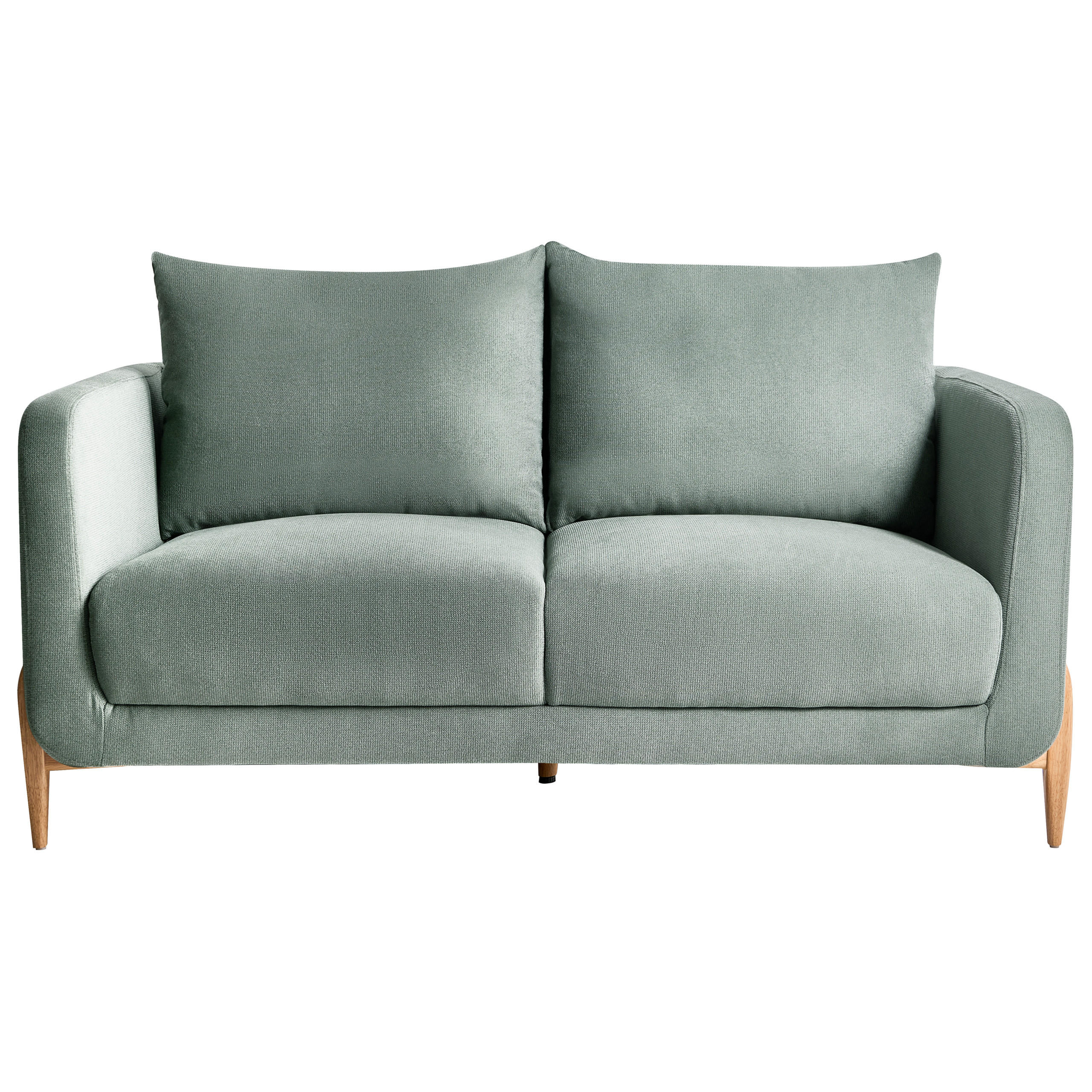 2-SITZER-SOFA Hellgrün Gimo - Hellbraun, Textil (149/83/80cm) - Beliani
