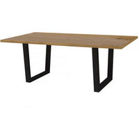 ESSTISCH hollywood Eiche / Schwarz - Braun, Holzwerkstoff (200/100/76cm) - Habitat Garten
