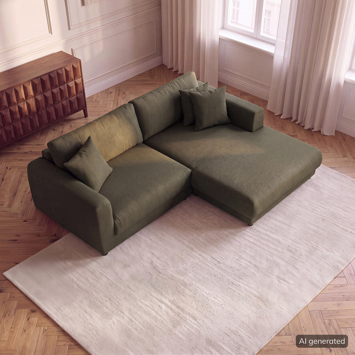 ECKSOFA mit Longchair - Schwarz/Grau, Holz/Kunststoff (238/183cm) - home24